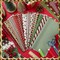60 Pcs Christmas Vintage Stripe Quilting Fabrics - 10 x 10 Inch